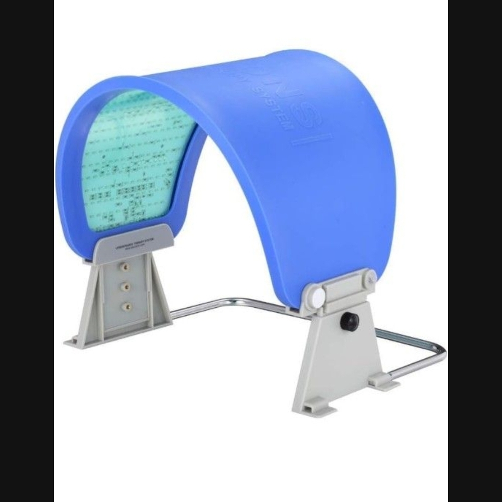 Blue and Gray Reading Light with Adjustable Stand